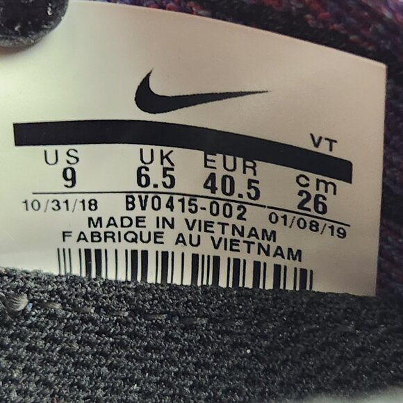 Nike Epic Phantom React Flyknit Women’s Size 9 Black Purple Running Gym Sneakers - Picture 10 of 10